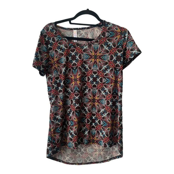 LuLaRoe Classic XS Paisley T-Shirt Womens Short Sleeve Multicolor Stretch - Picture 1 of 12